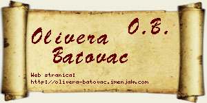 Olivera Batovac vizit kartica